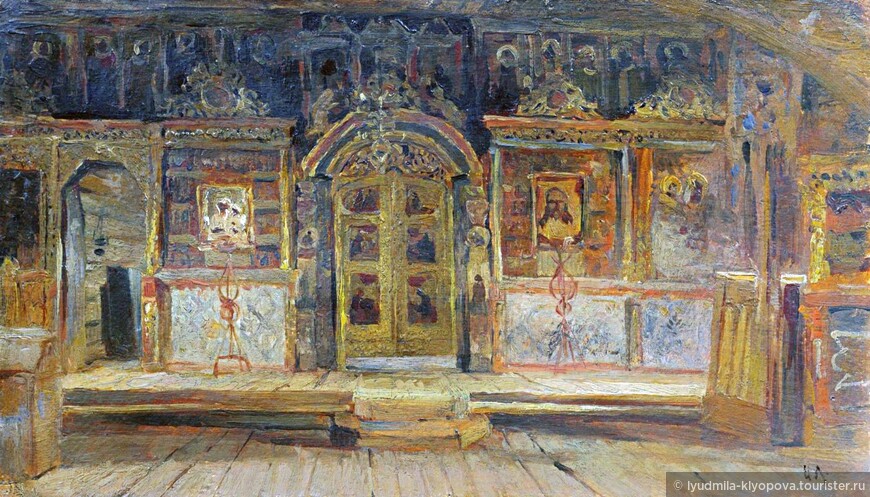 И. Левитан. Внутри Петропавловской церкви в Плёсе, на Волге
