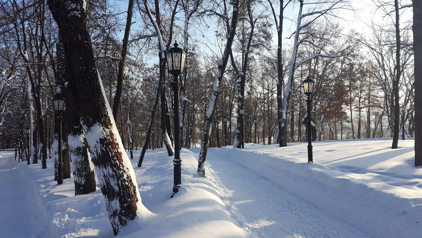Парк Лесоводов Уфы зимой