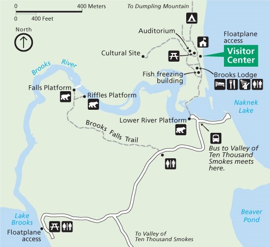 Карта Брукс лодж и его окрестностей