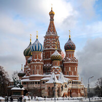 А вот московский собор Василия Блаженого - один из прообразов марийского храма 