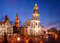 Вид на Кафедральный собор Дрездена в вечернем освещении