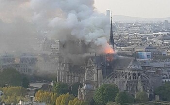 В Париже горит собор Парижской Богоматери ВИДЕО