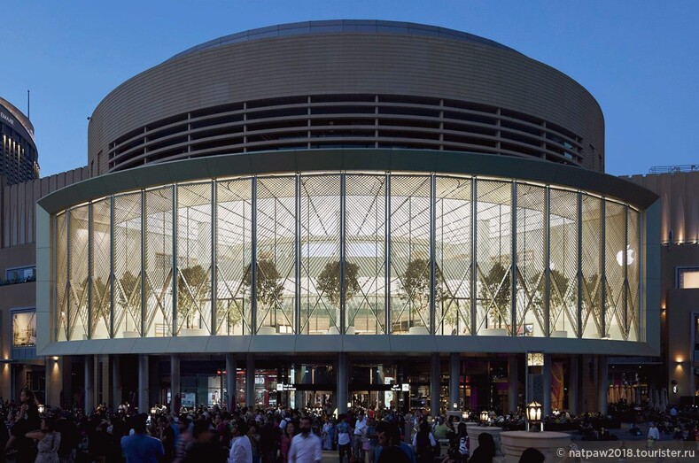 Есть еще одно очень колоритное местечко, которое стоит посетить ради того, чтобы посмотреть не только музыкальный фонтан Дубая, но и новинки торговой марки Apple, а так же пообщаться. Магазин Apple Store, открыл свои двери для посетителей совсем недавно, в 2017 году.