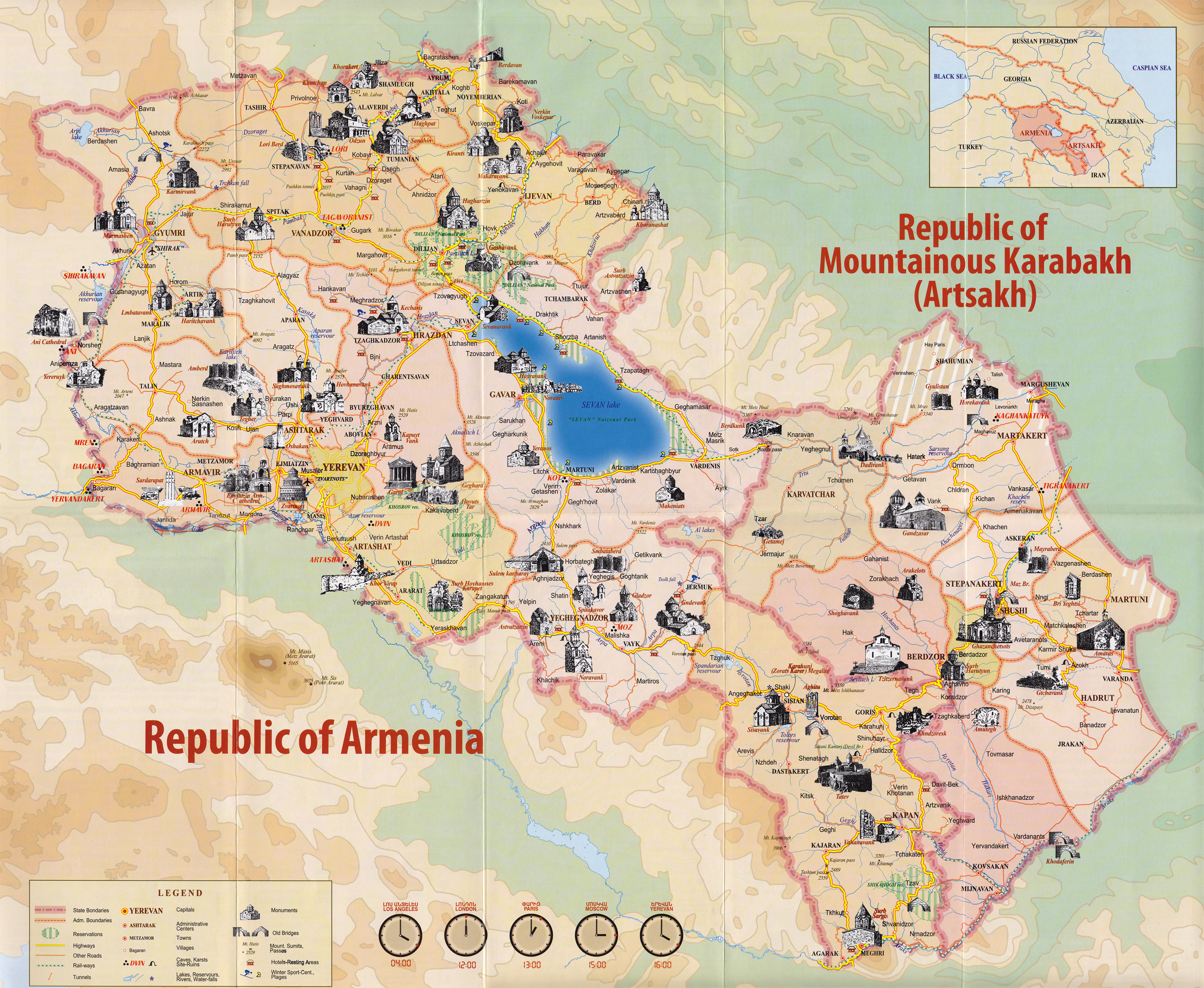 Карта Азербайджана, подробная на русском языке — Туристер.Ру