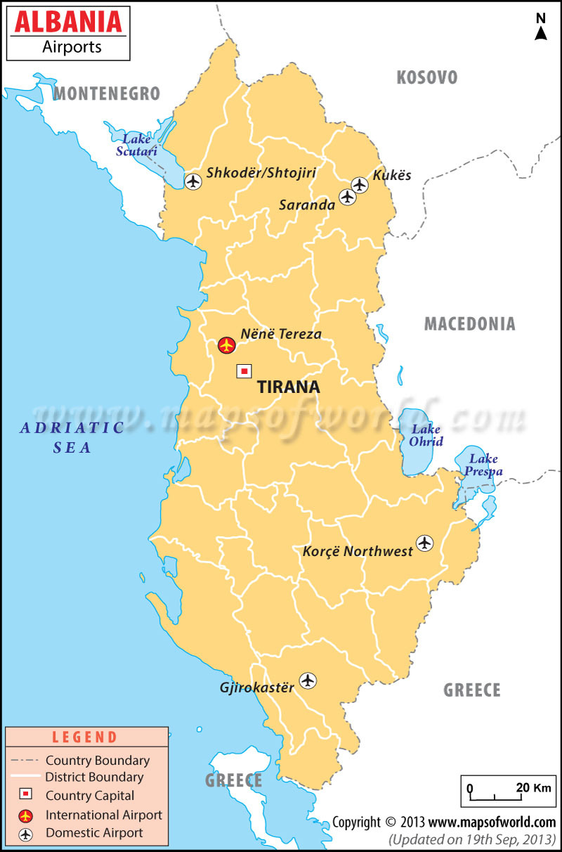 Карта албания тирана