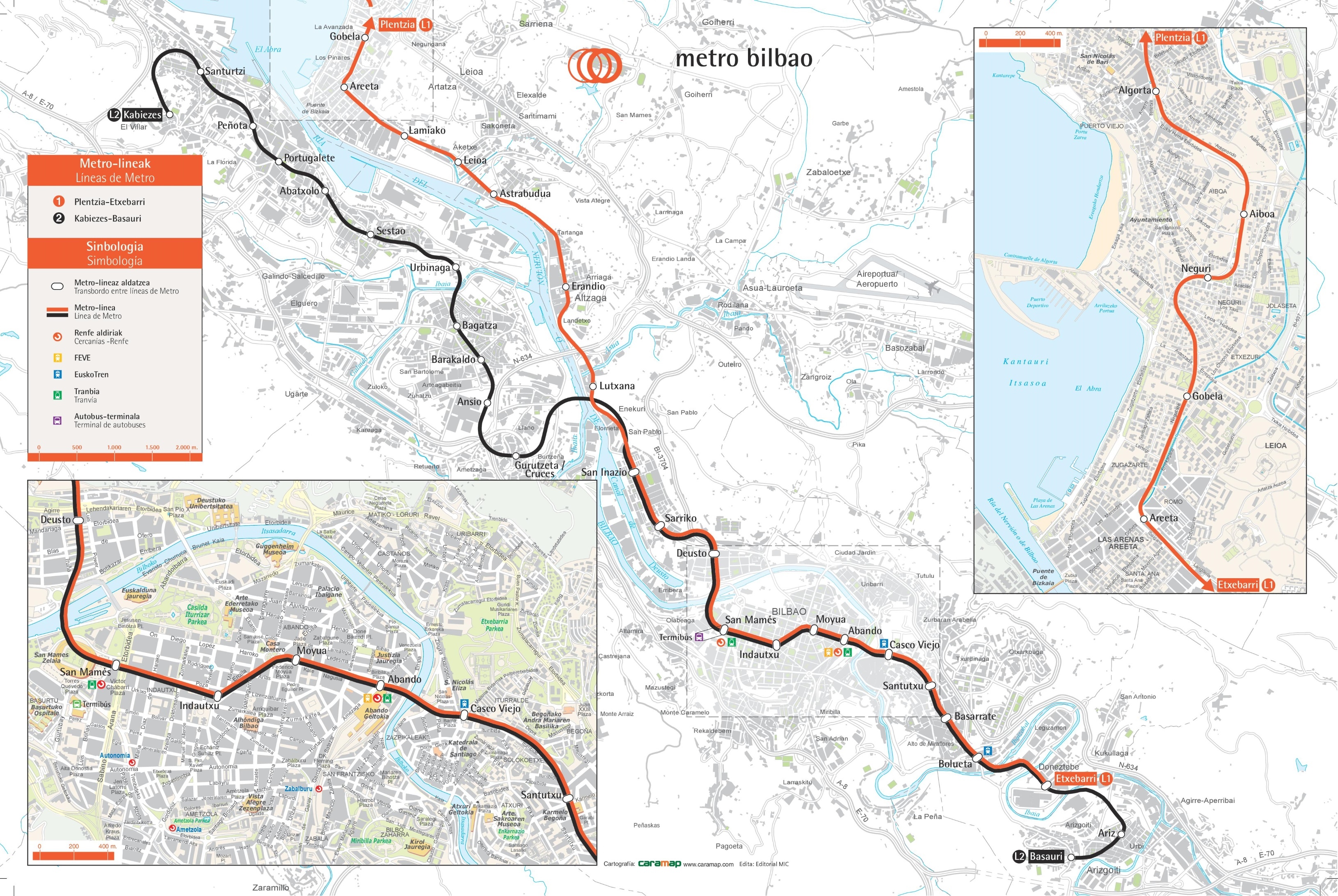 Метро бильбао схема