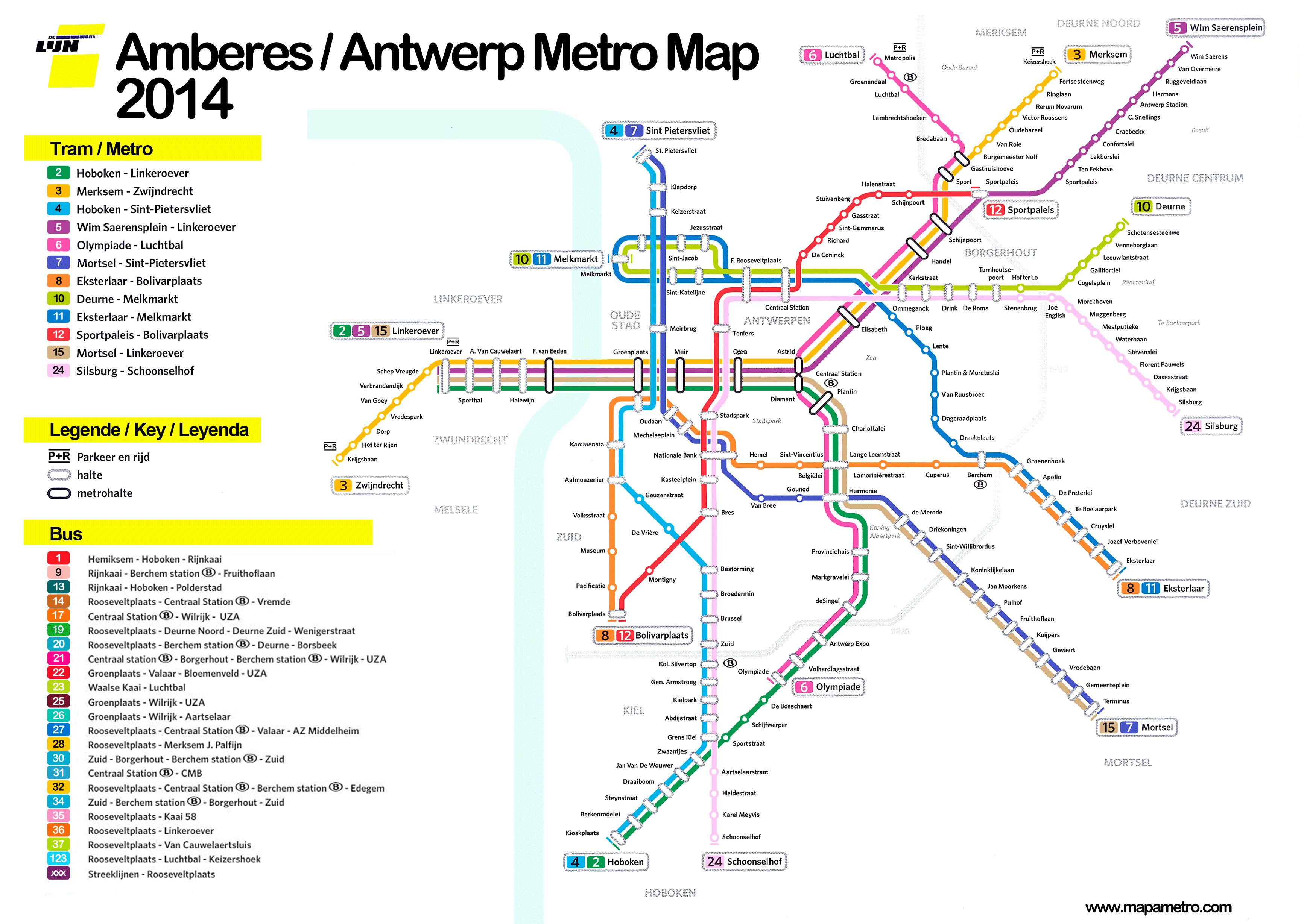 Схема метро брюсселя