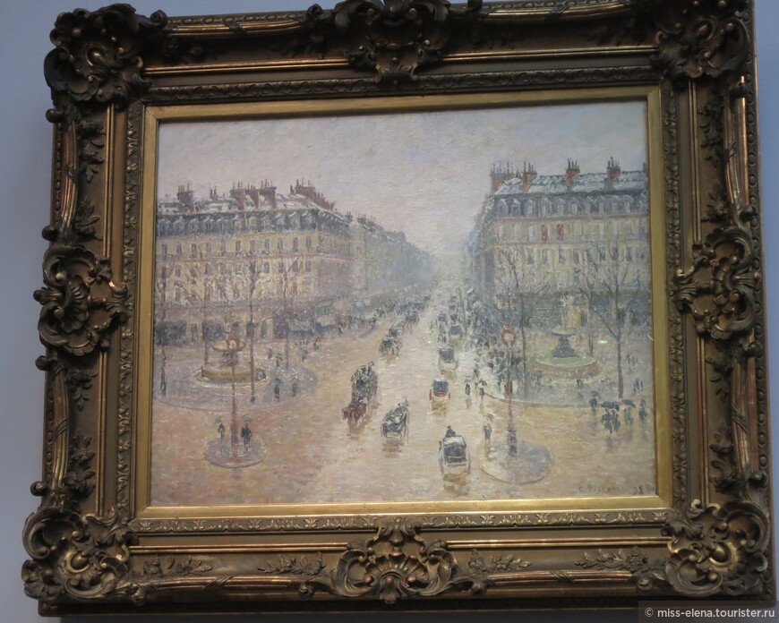 Камиль Писсаро «Оперный проезд в Париже. Эффект снега. Утро»