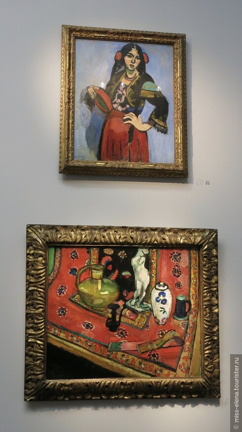Анри Матисс Испанка с бубном ,Статуэтка и вазы на восточном ковре
