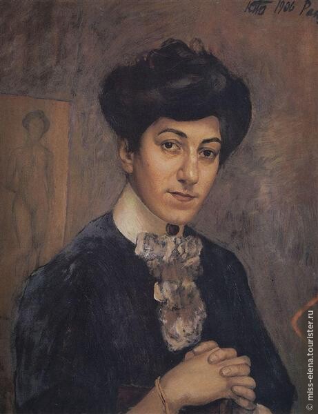 Кузьма Петров-Водкин. Портрет жены художника.1906г.
WikiArt.org