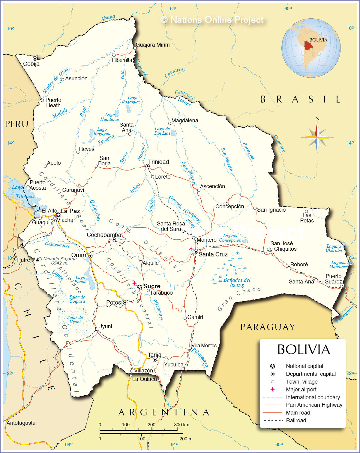 Боливия ла пас карта