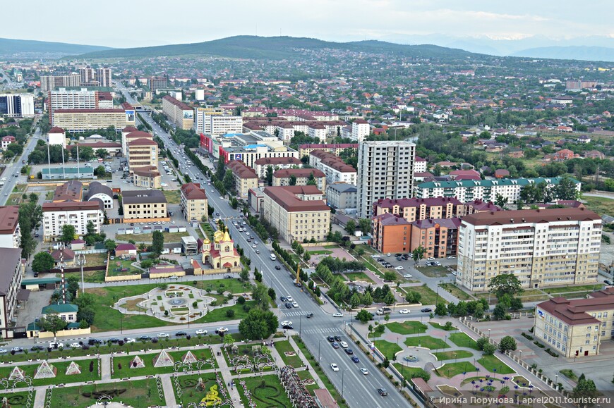 Вид со смотровой площадки Грозный-Сити