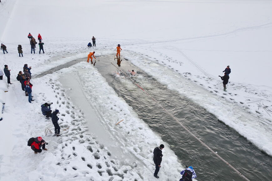 Зимние соревнования на озере