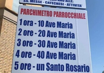 В Италии предложили расплатиться за парковку молитвой