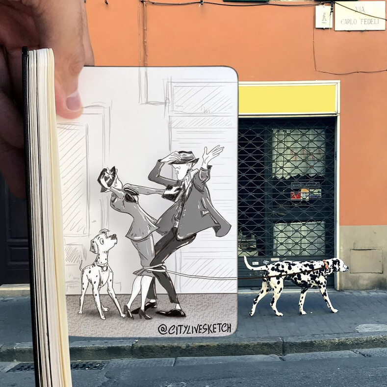 Как объединить реальность с мультяшками: безумные арт-идеи от итальянского художника