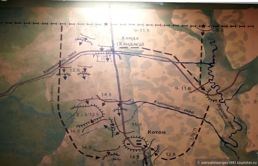План приграничного района в районе Харамитогских укреплений. Экспозиция ММК -Победа-
