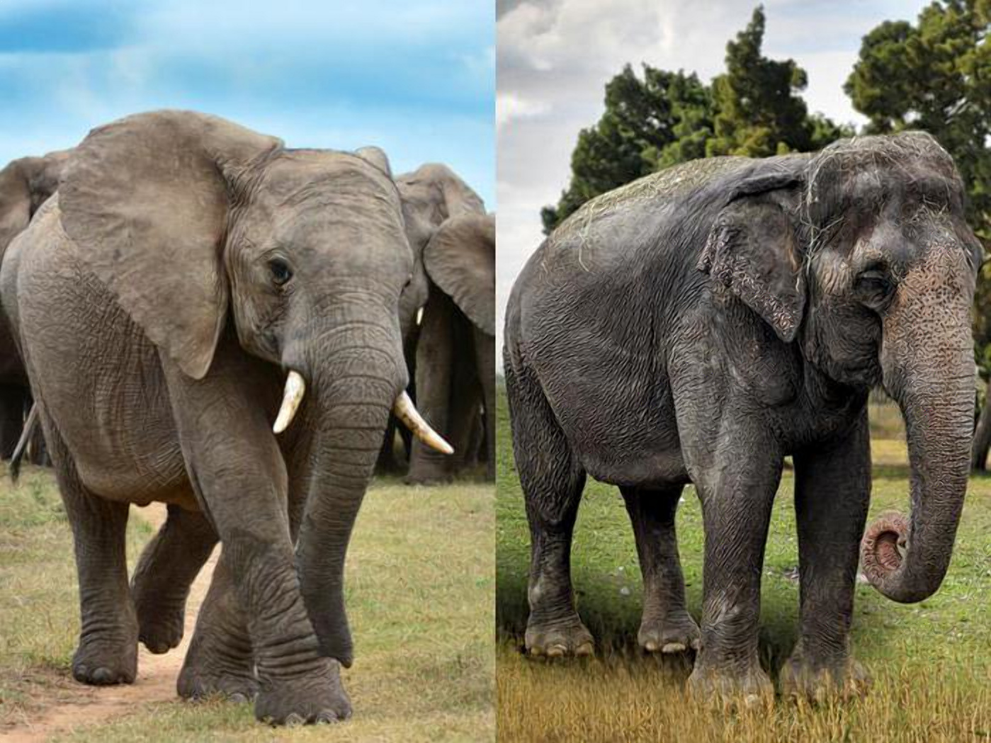 Сколько слонов в мире. Индийский слон и Африканский слон отличия. Африканский и индийский слоний. Африканские и индийские слоны. Индийские слоны хоботные.