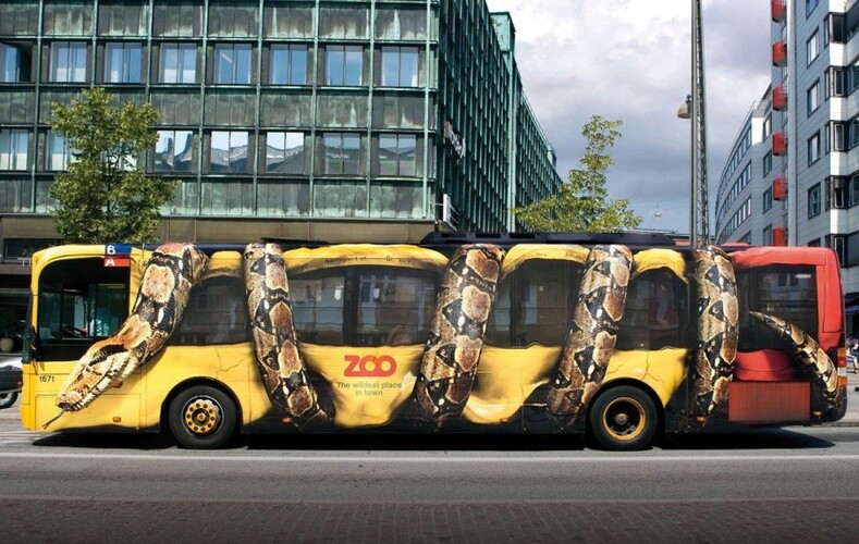 ТОП-10 самых креативных примеров рекламы на автобусах