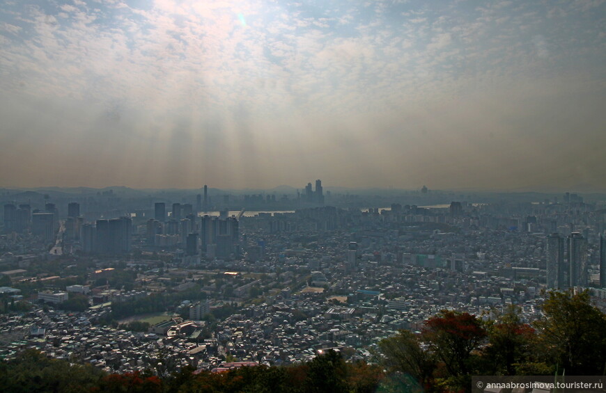 Сеул. Вид со смотровой площадки парка Намсан 