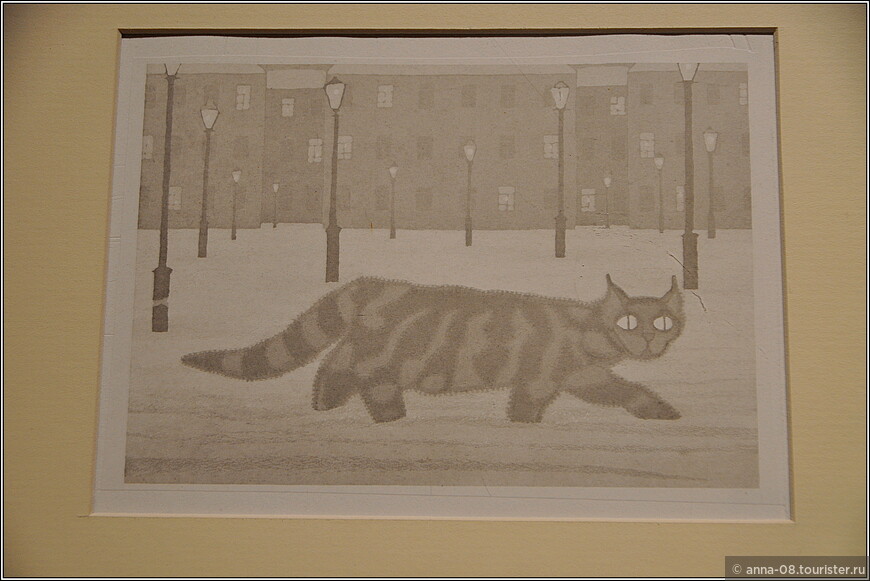 «Кот, бегущий по снегу».