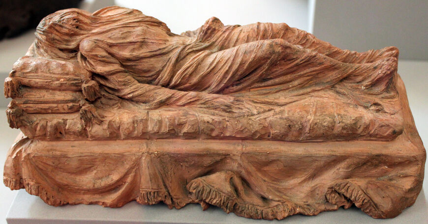 Глиняная модель скульптуры «Христос под плащаницей»