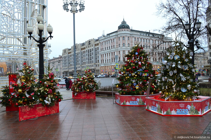 Москва новогодняя без снега