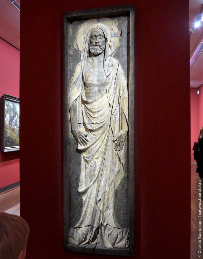 Христос во гробе господнем.
Верхнерейнский или западно-швейцарский скульптор. 1350-1360
Деревянная скульптура (дуб)