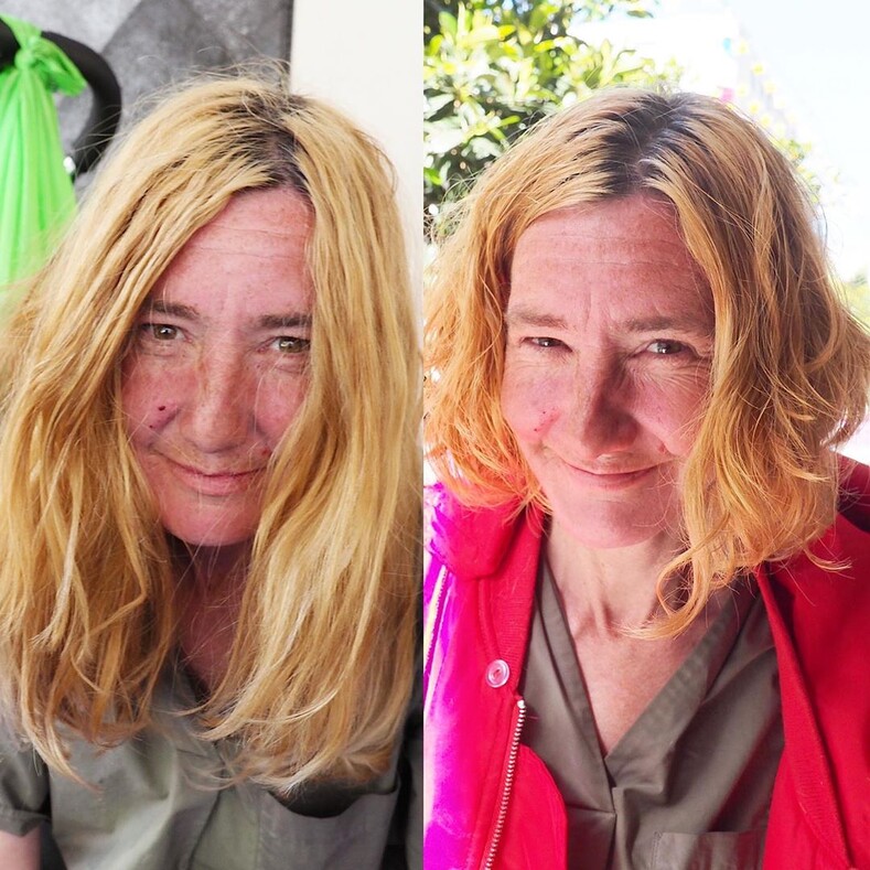Бесплатные стрижки для бездомных: парикмахер из Великобритании бесплатно стрижет бродяг и превращает их в настоящих красавчиков