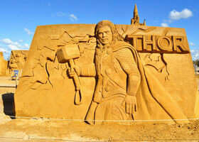 Песчаные скульптуры в Остенде