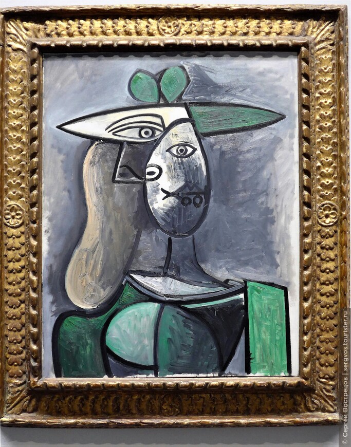 Женщина в зелёной шляпе.
Пабло Пикассо, 1947.
Альбертина, коллекция Батлинер.
