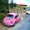 Симпатичная розовая машинка на улицах Охрида.Никакого отношения к нашей экскурсии.Просто понравилась