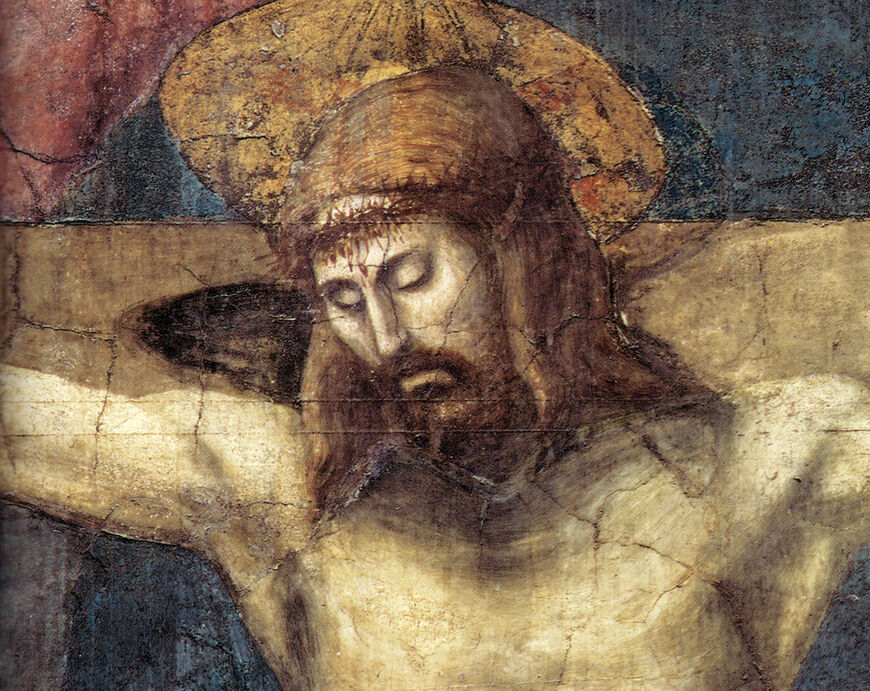 Иисус Христос, фрагмент фрески «Троица», Мазаччо 
