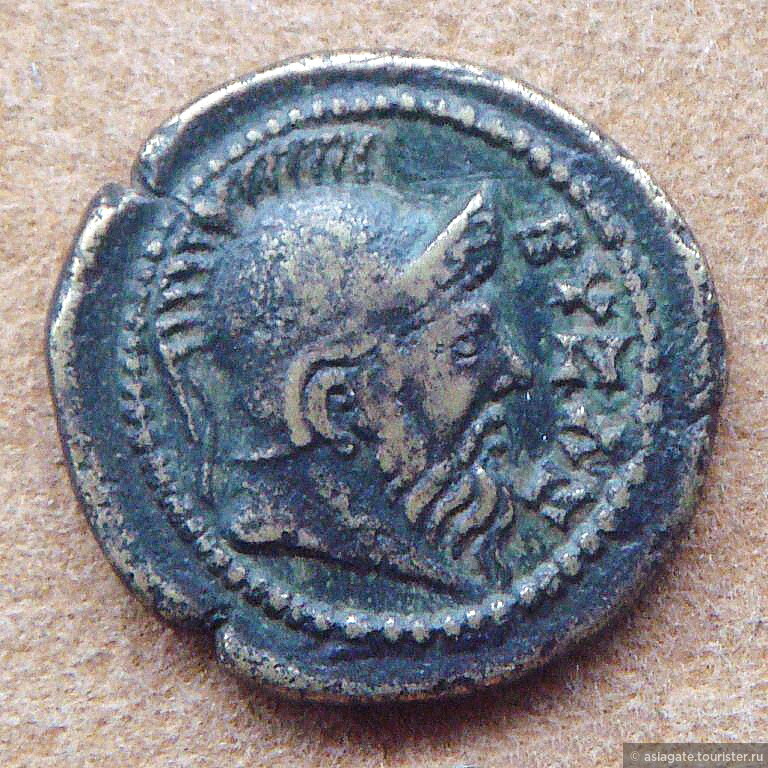 Фракийская монета с профилем Бизаса, II век