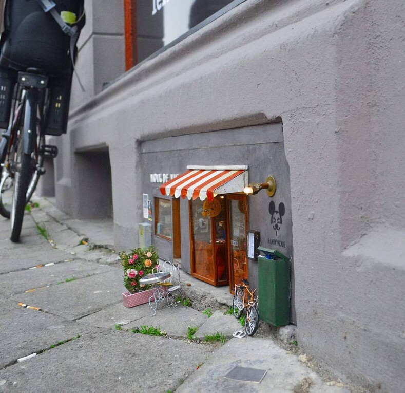 Крошечные магазины, клубы и рестораны для мышей в Мальмё