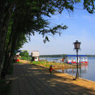 Городской пляж в Солнечногорске на озере Сенеж