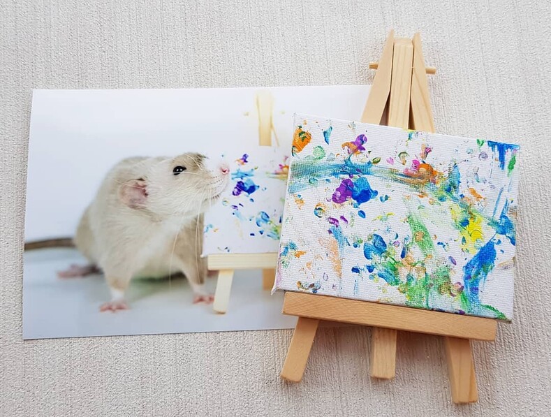 Крысы создают миниатюрные картины, которые невероятно быстро раскупают