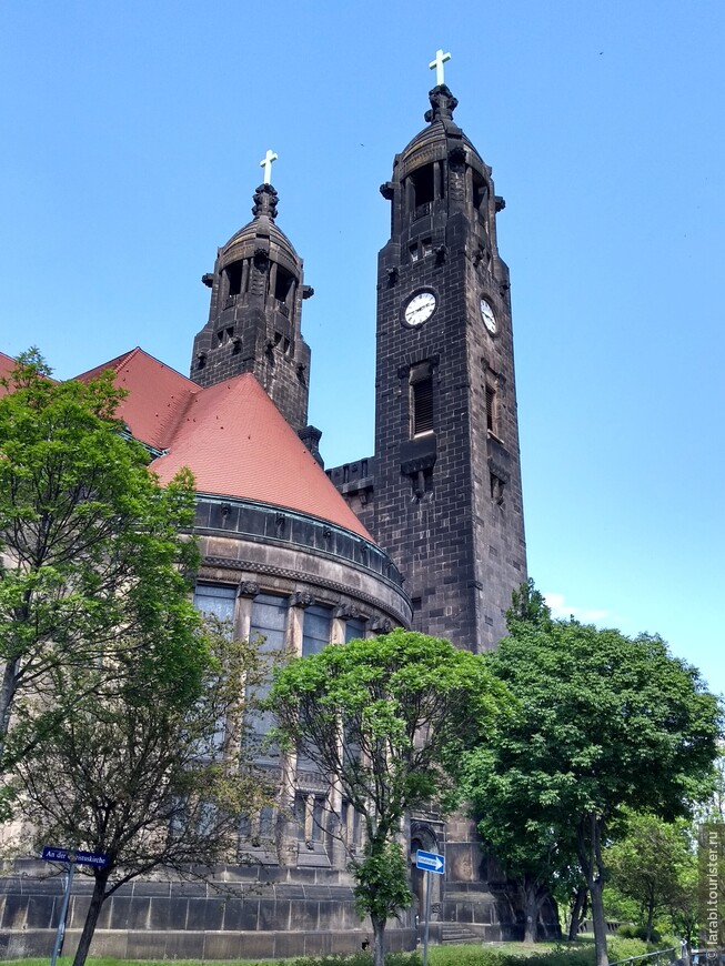 Прогулки по Дрездену: Главная достопримечательность Дрездена-Штрелена — Церковь Иисуса Христа (Christuskirche)