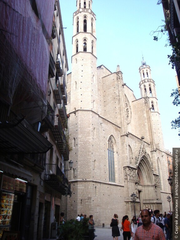 Собор Санта Мария дель Мар — лучший образец каталонской готики в Барселоне