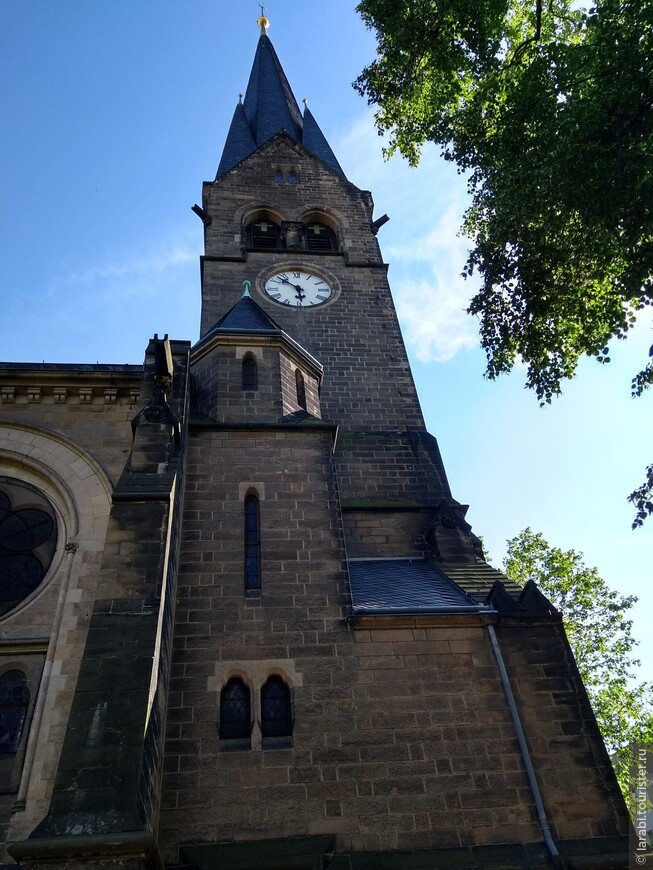 Прогулки по Дрездену: Церковь Вознесения в Дрездене-Лёйбене