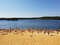 Пляж на озере Раздолинское