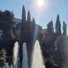 Кипарисы и струи фонтана