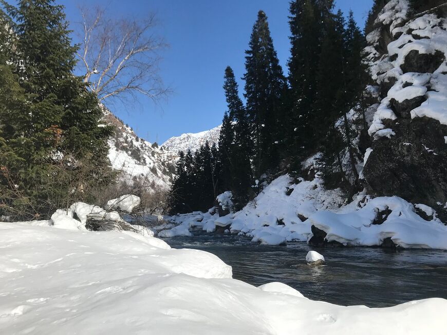 Река Чычкан зимой