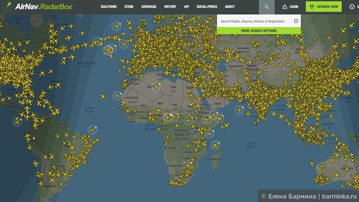 Как посмотреть, где летит самолет в данный момент