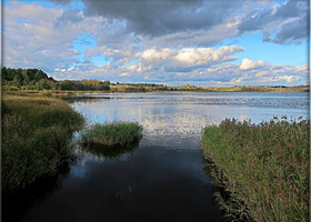 Вид на озеро Островенское в устье реки Съежи