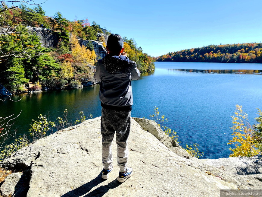 Озеро Минневаска в парке штата, штат Нью-Йорк