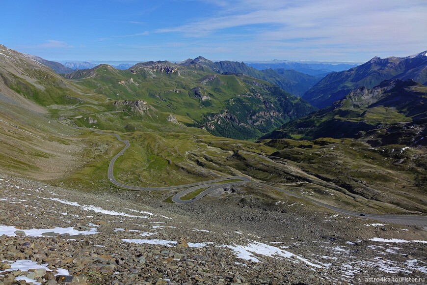 Альпийская панорамная дорога Гросглокнер с высоты птичьего полёта. Трекинг на трёх тысячник