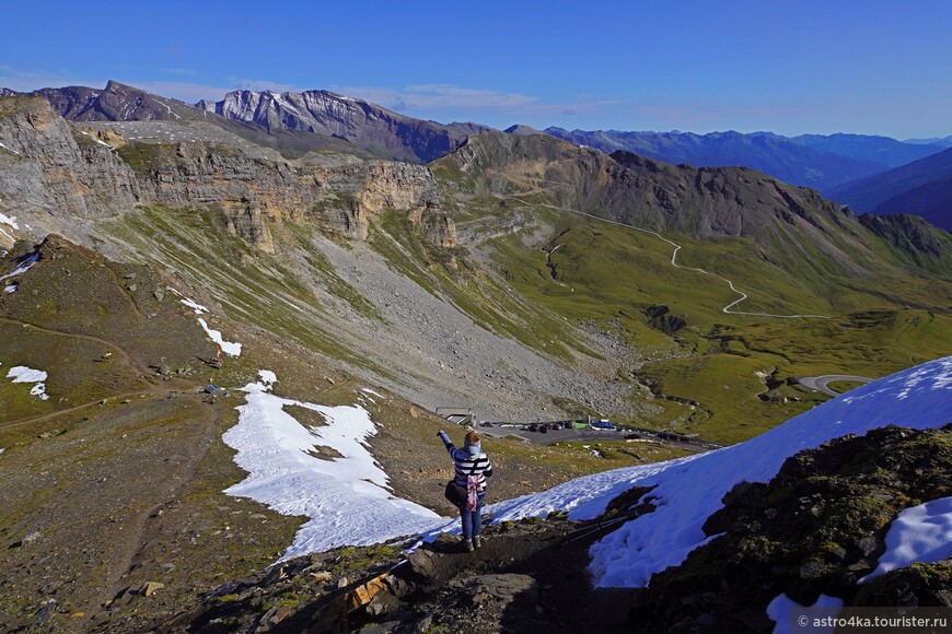 А вон там смотровая площадка над Hochtor.