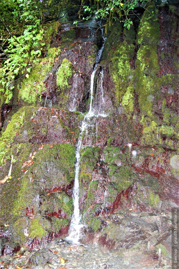 Водопад, откуда открывается шикарный вид на озеро Рица с высоты птичьего полёта