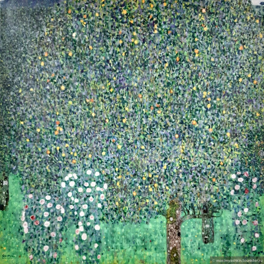 Густав Климт Кусты роз под деревьями, 1905 г.