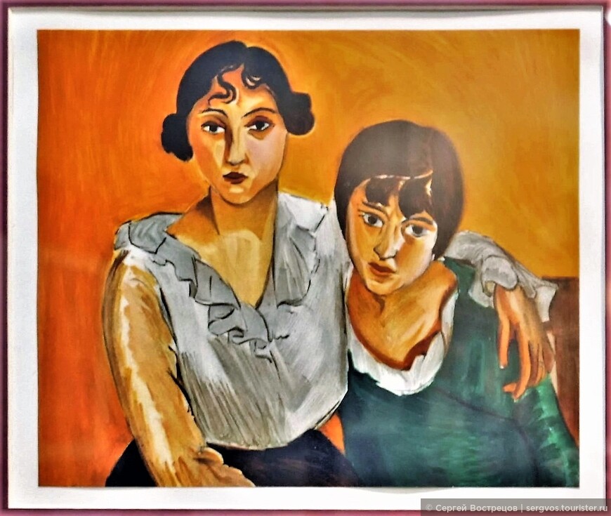 «Две сестры», 1917 г. Литография 1954 г., Париж, Франция.
Подлинник: 56×70.
